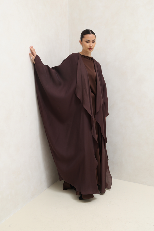  Mocha Drape Abaya 