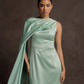 Desert Cape Sleeve Gown - Sea Green