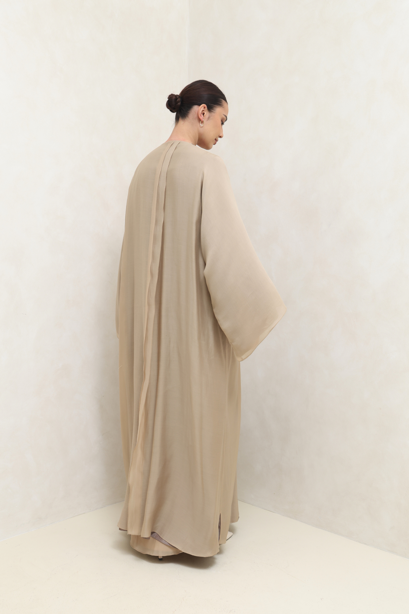 Desert Drape Layered abaya - Sand