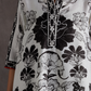 Collared Rose Mirage - Black & White