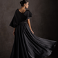 Black Midnight Draped Dress