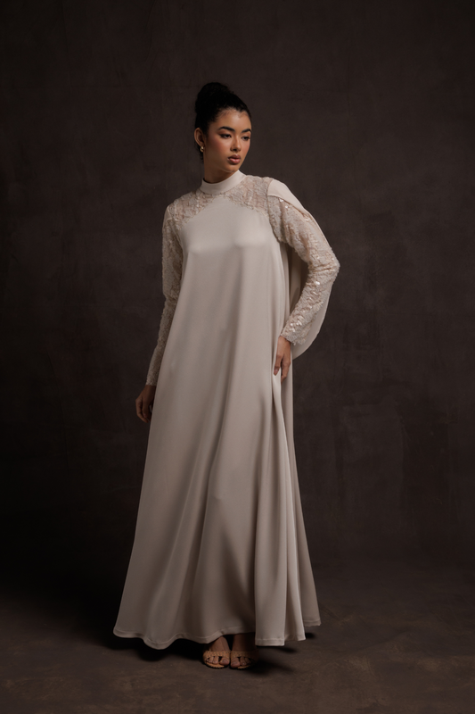 Draped Pearls Gown
