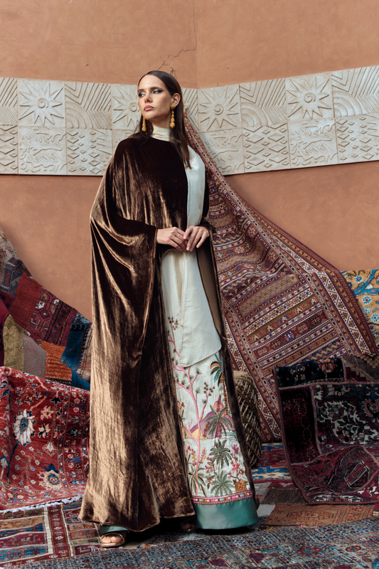 Palm Tree Luxe Velvet Kaftan