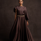 Brown Midnight Draped Dress
