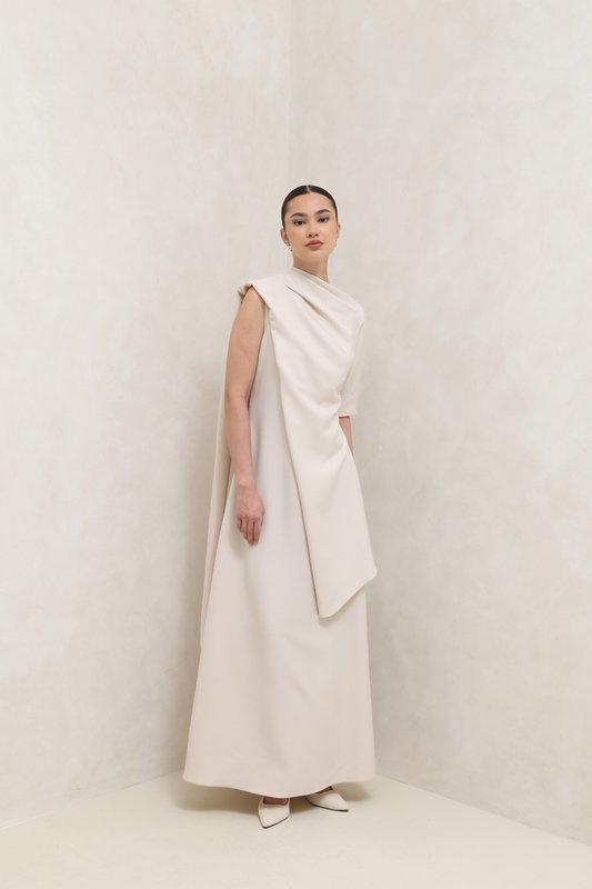 Dune Drape Gown - Off white