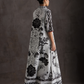 Collared Rose Mirage - Black & White