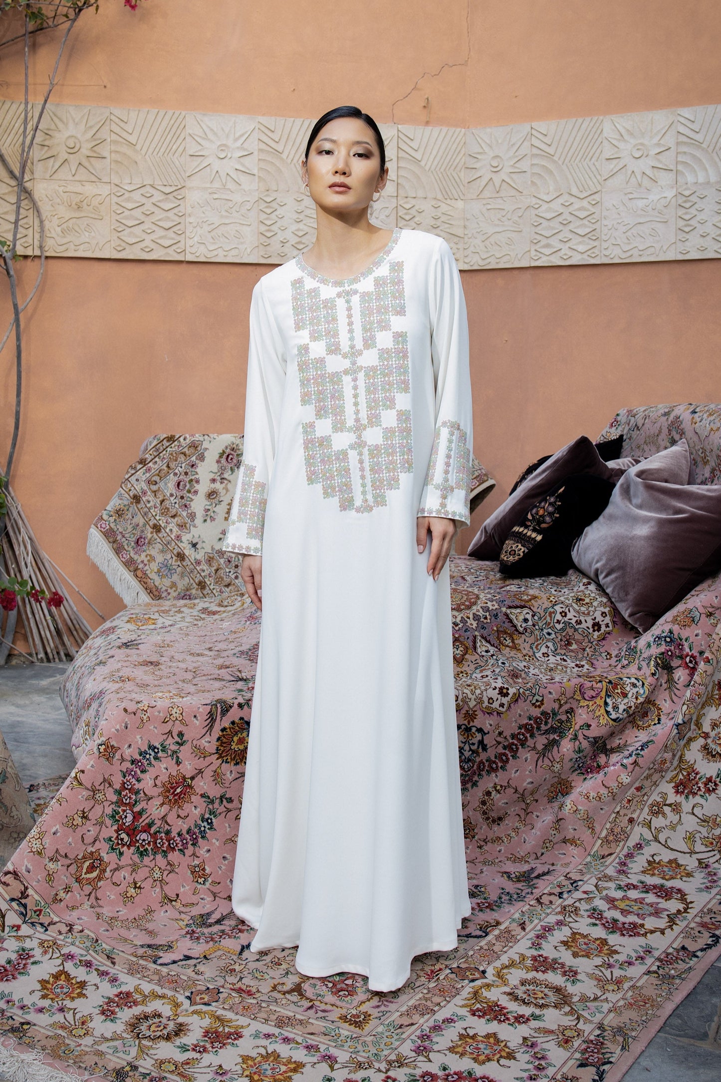 Floral Geometry Jalabiya