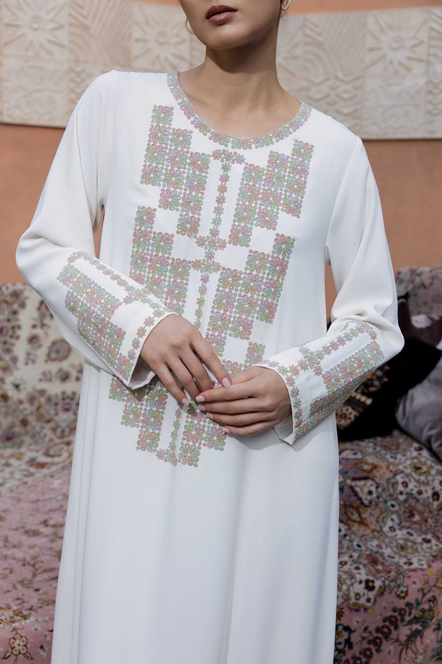 Floral Geometry Jalabiya