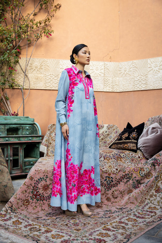 Blooms of Bahrain Shirt Dress