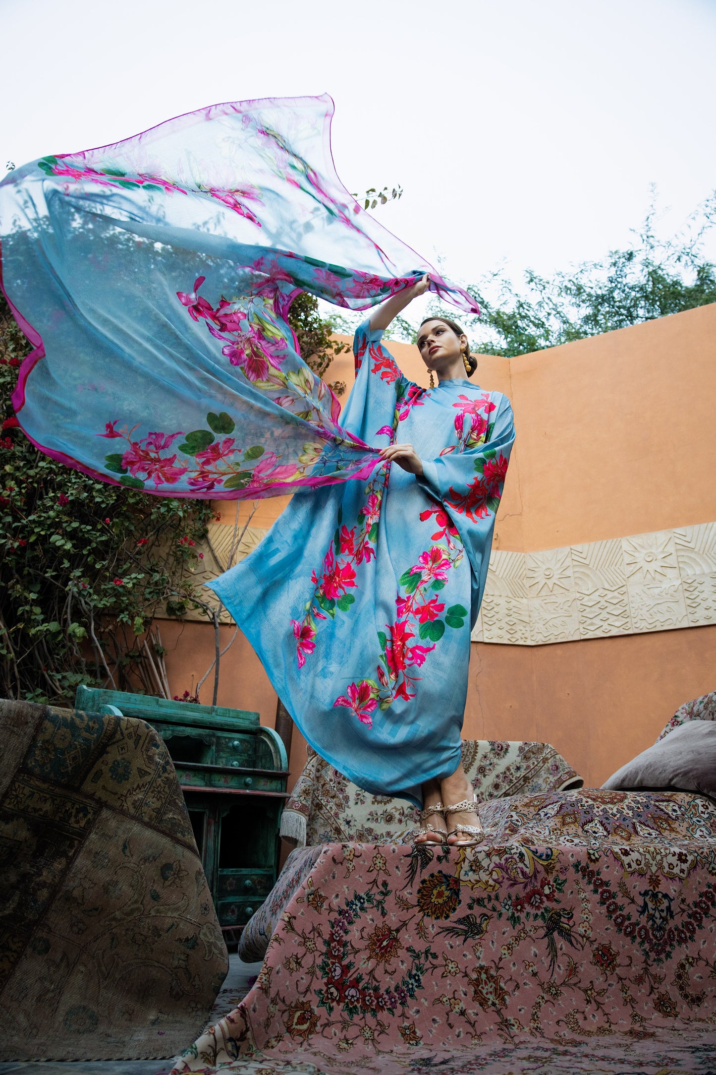 Bohemian floral Scarf