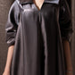 Organza Shine Collar Dress