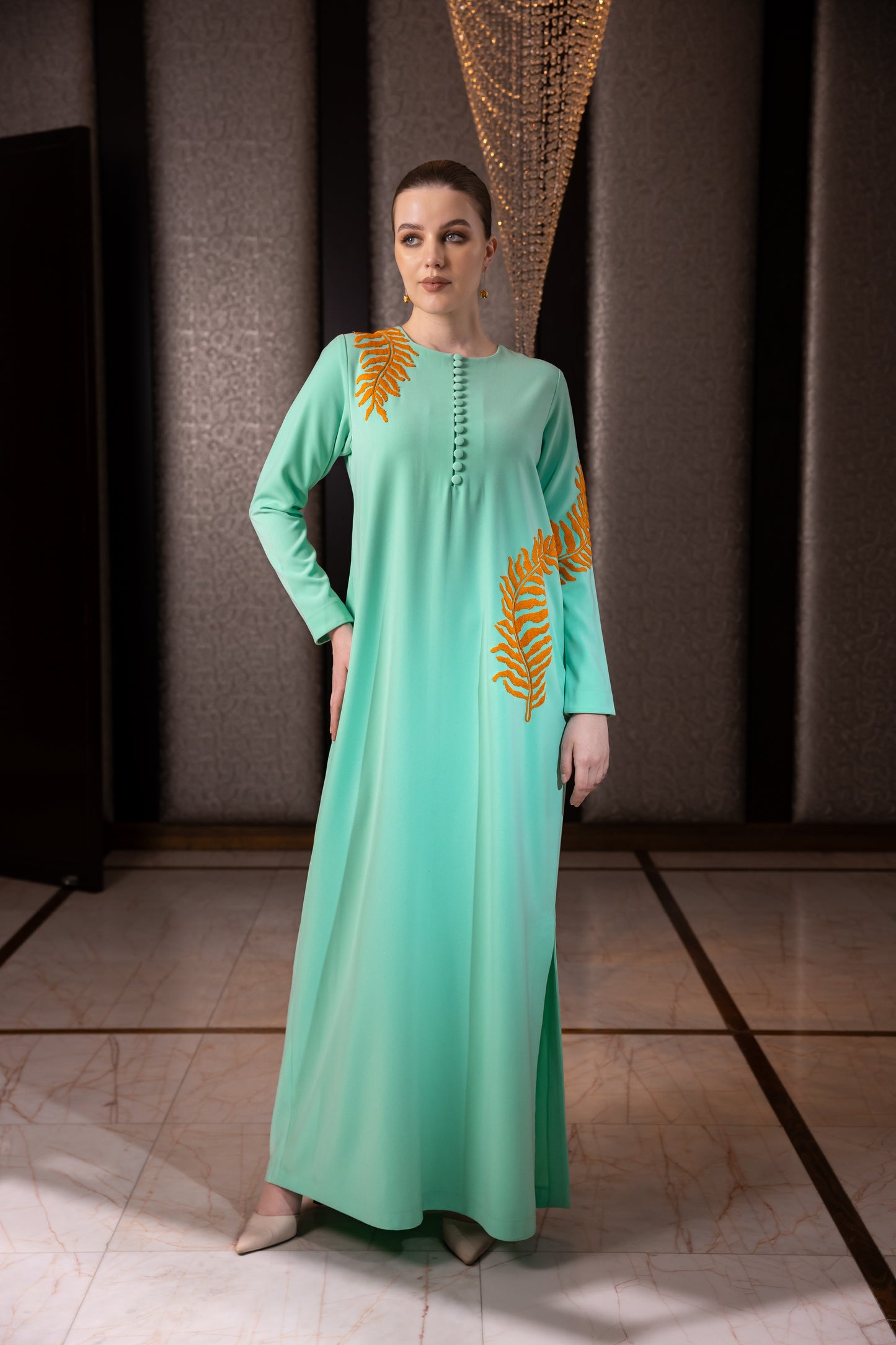 Glimmer Embroidered Jalabiya