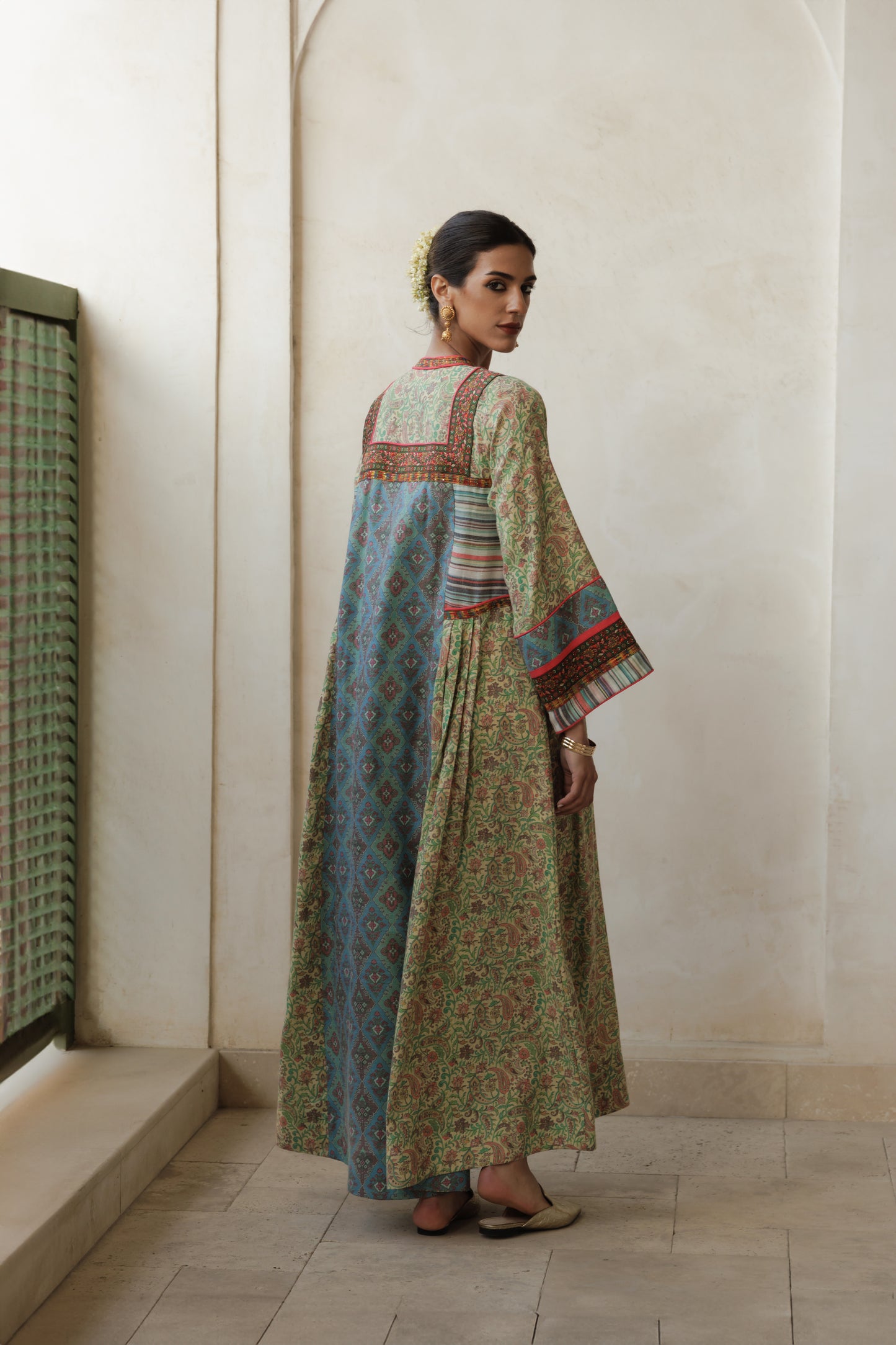 Multicolor Brocade Lace Jalabiya