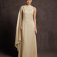 Desert Cape Sleeve Gown - Butter Yellow