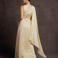 Desert Cape Sleeve Gown - Butter Yellow