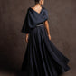 Navy Midnight Draped Dress