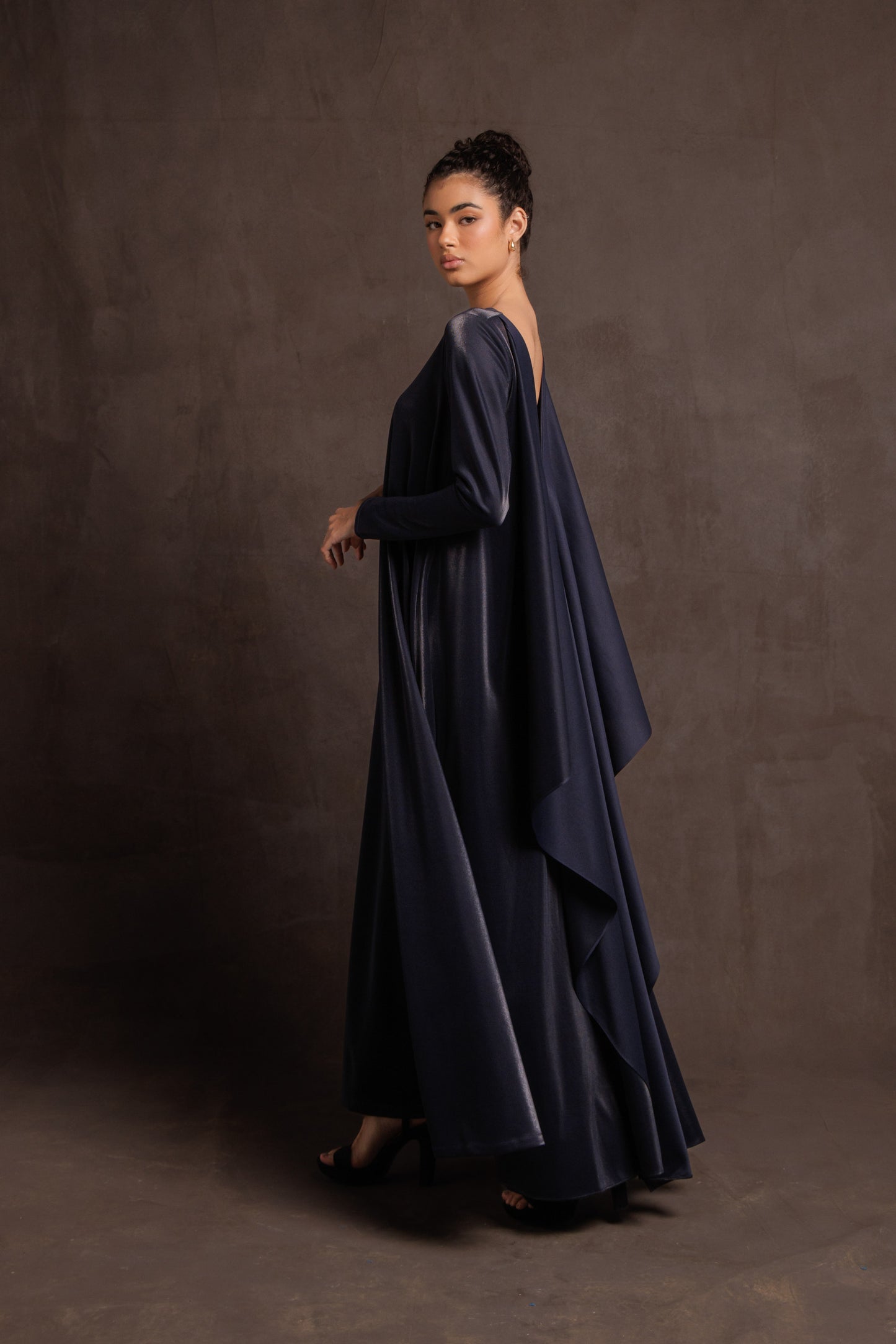 V-Back Cape Dress