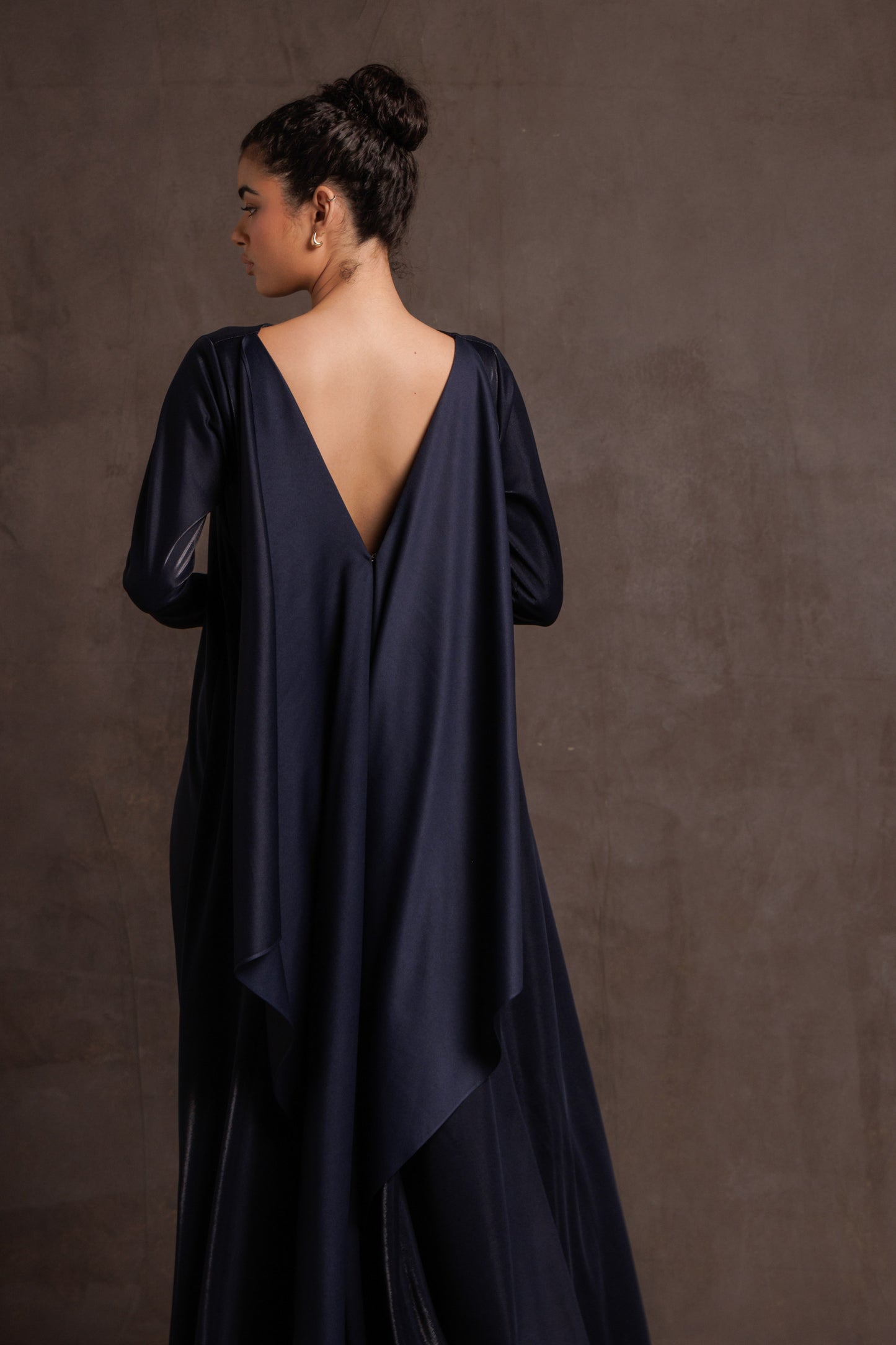 V-Back Cape Dress