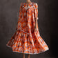 Puff sleeve Floral Dress - Orange