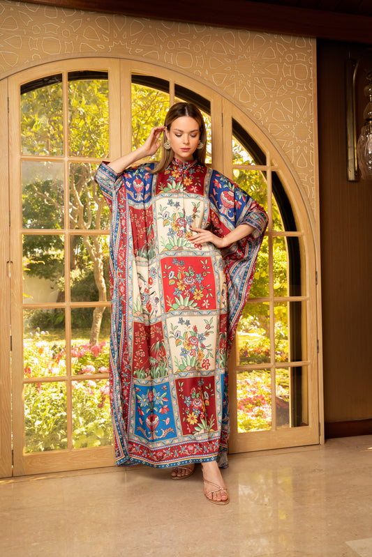 فستان زهور على شكل فراشة