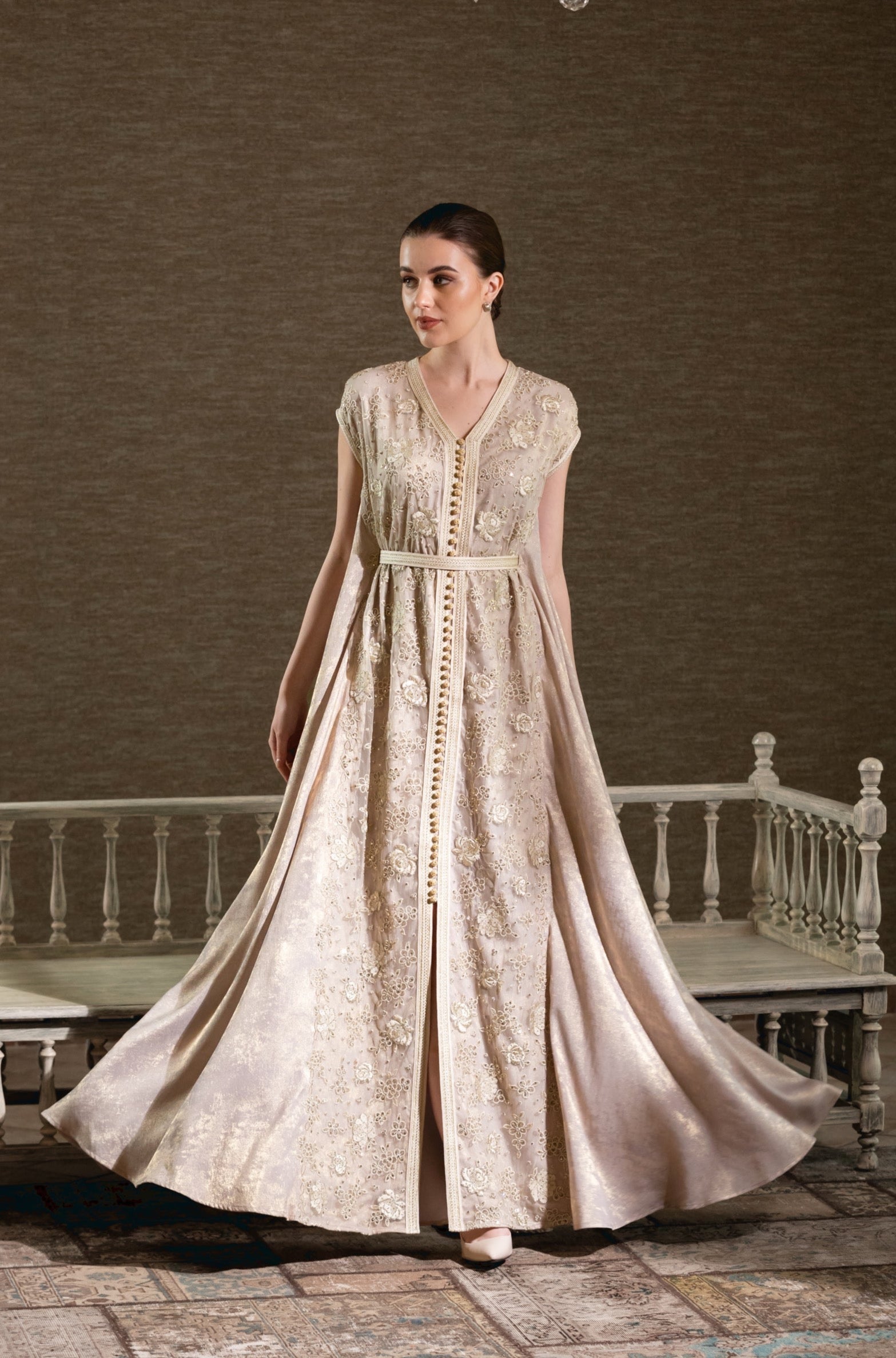 Bridal Caftan. Modest evening gown. White kaftan | eBay