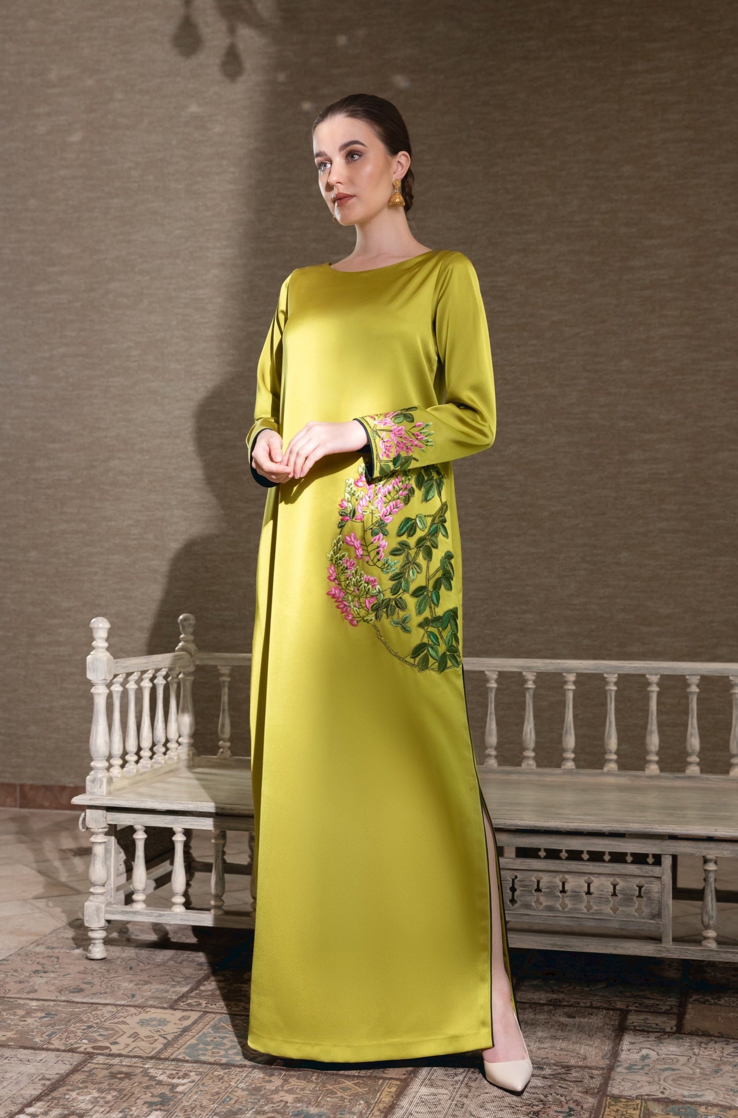 Olive Bloom kaftan