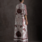 collard big floral print dress maxi, short sleeve.