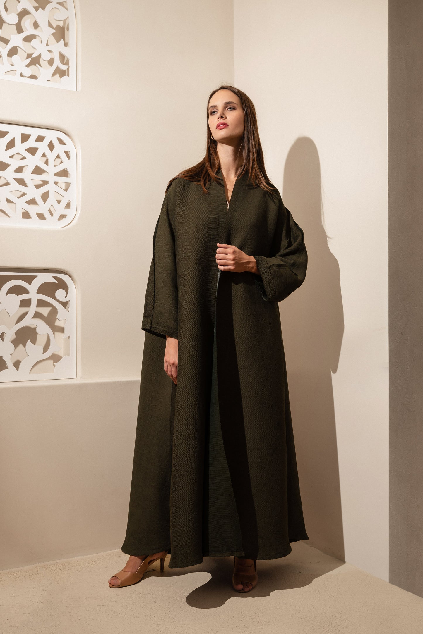 Pleated Viscose Abaya - Anmar Couture