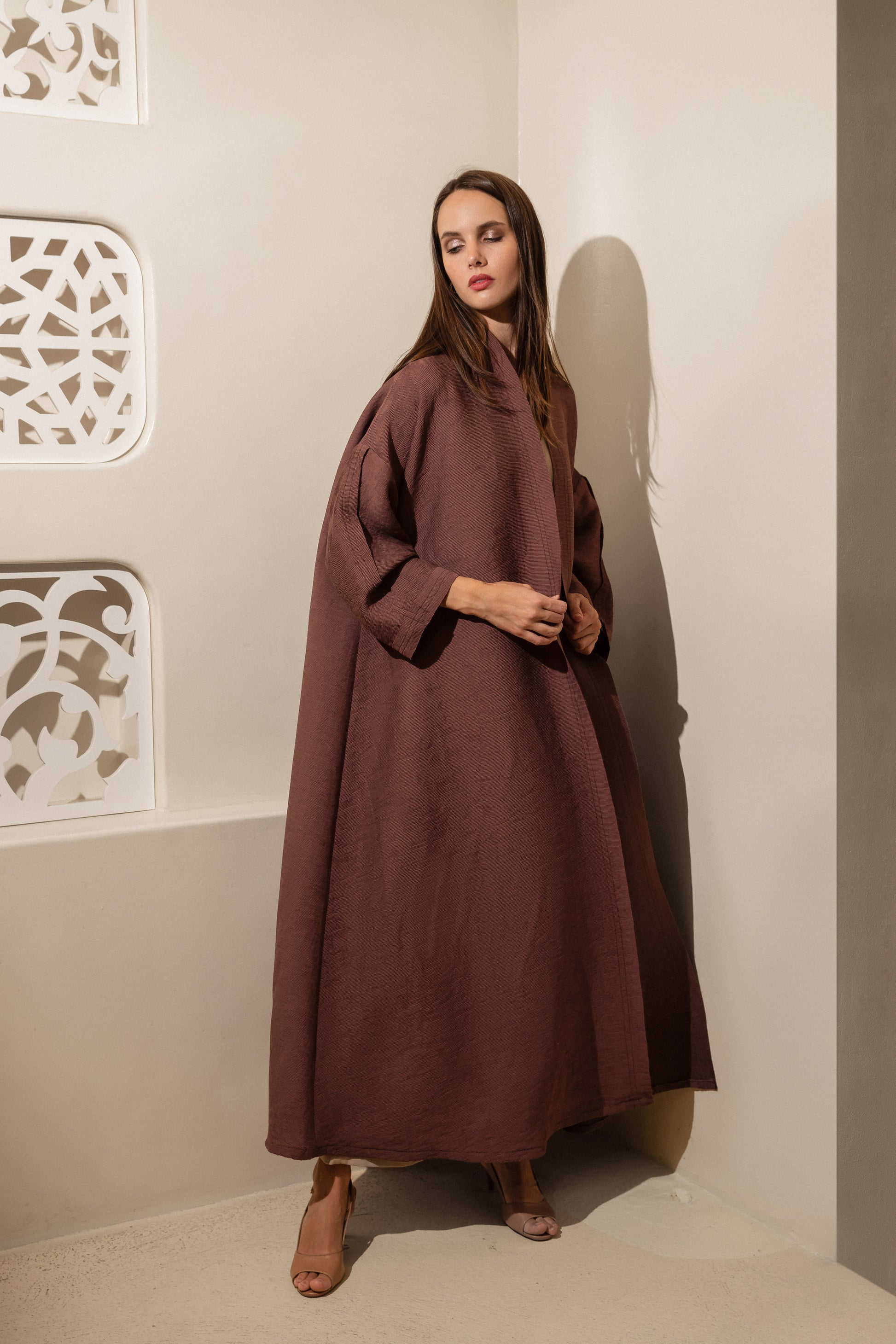 Pleated Viscose Abaya - Anmar Couture