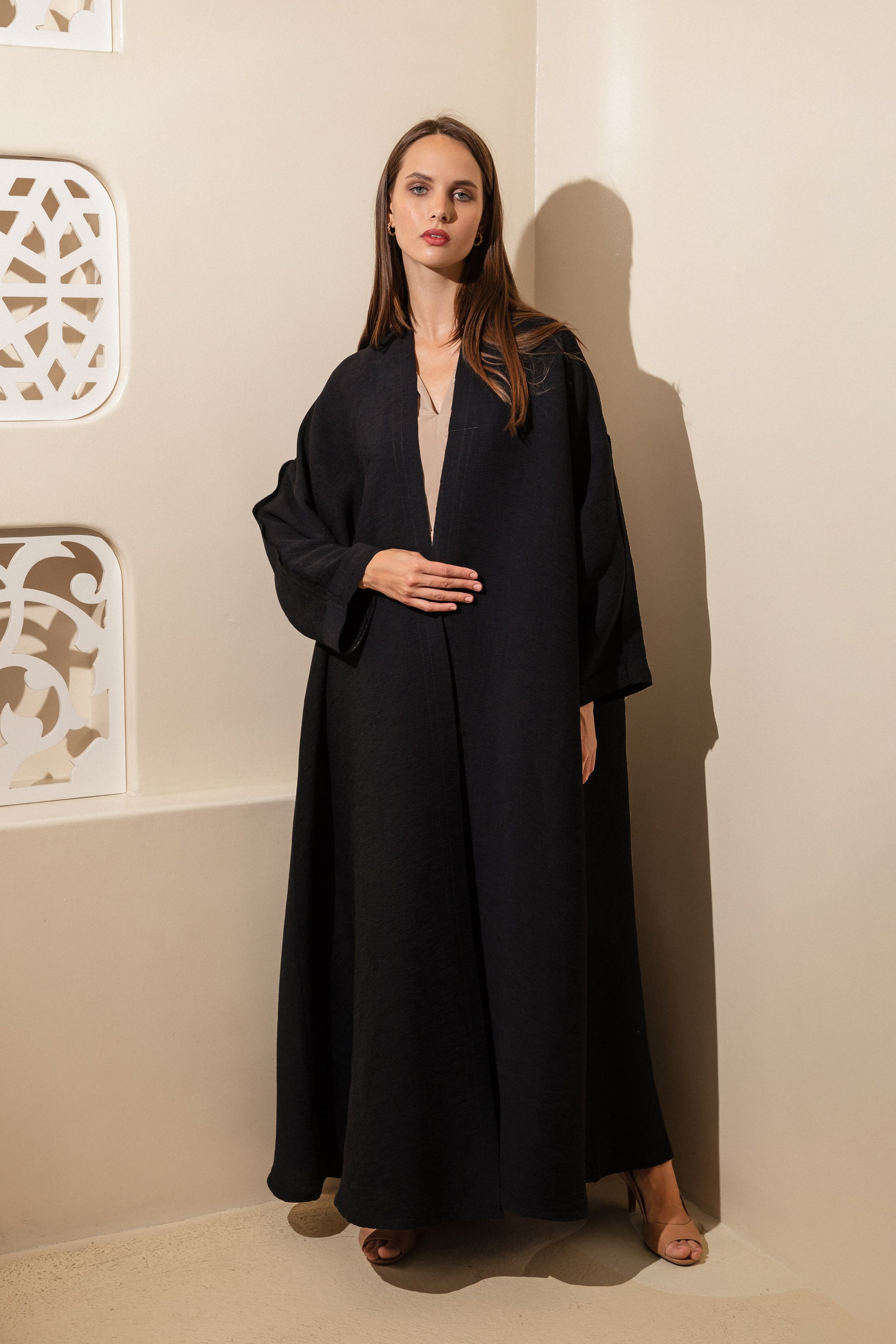 Pleated Viscose Abaya - Anmar Couture