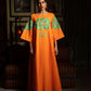 Tree Embroidered Jacquard Jalabiya - Anmar Couture