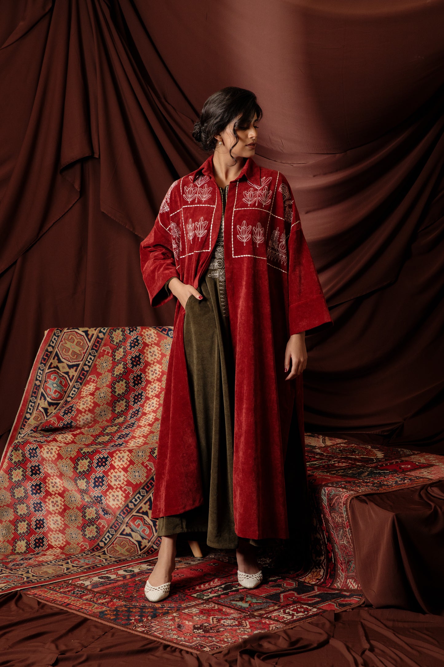 Tribal Velvet Overshirt - Anmar Couture