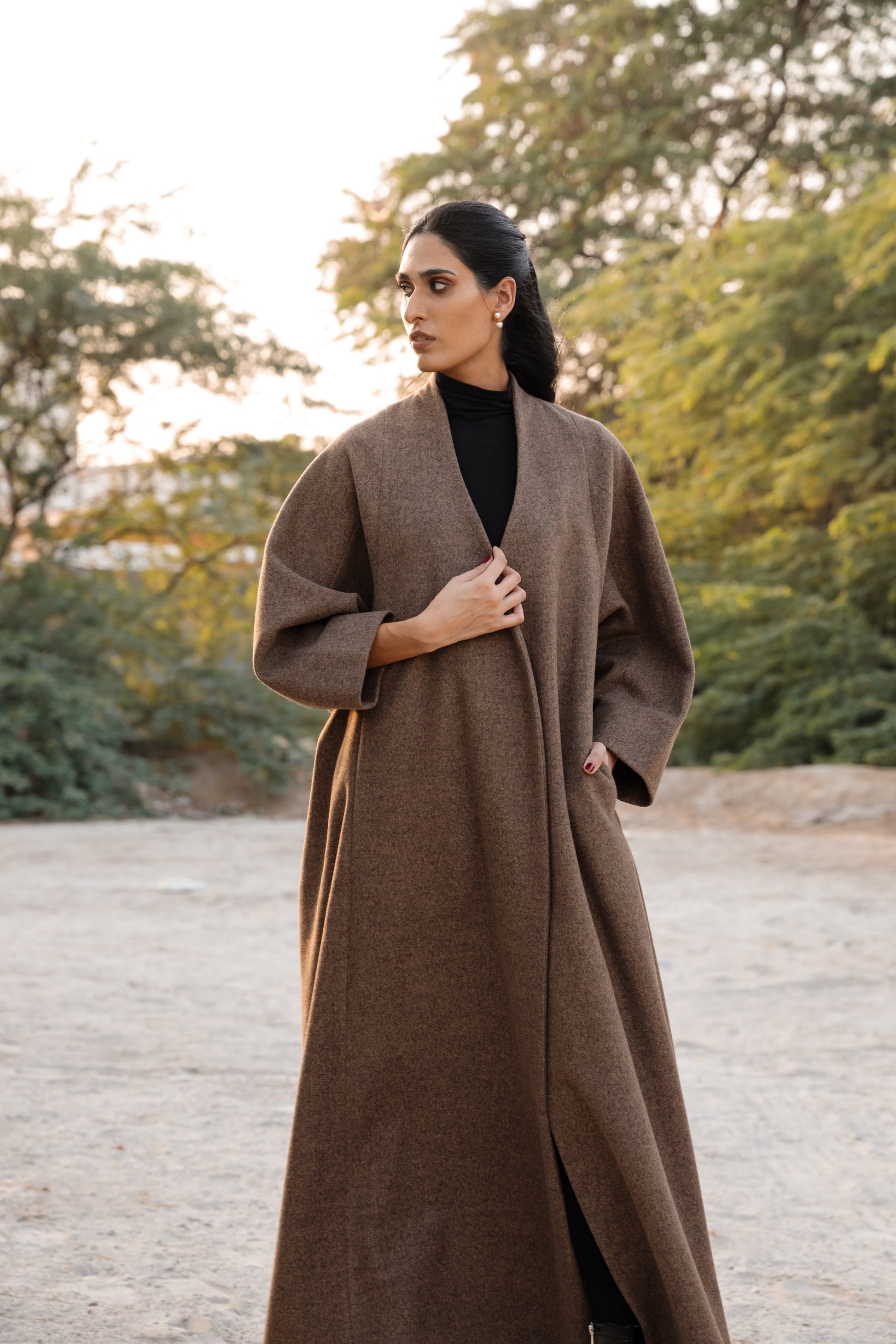 Curved Cut Abaya - Anmar Couture