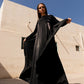 Black cape maxi dress - Anmar Couture