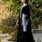 Black & White Embroidered Jalabiya - Anmar Couture