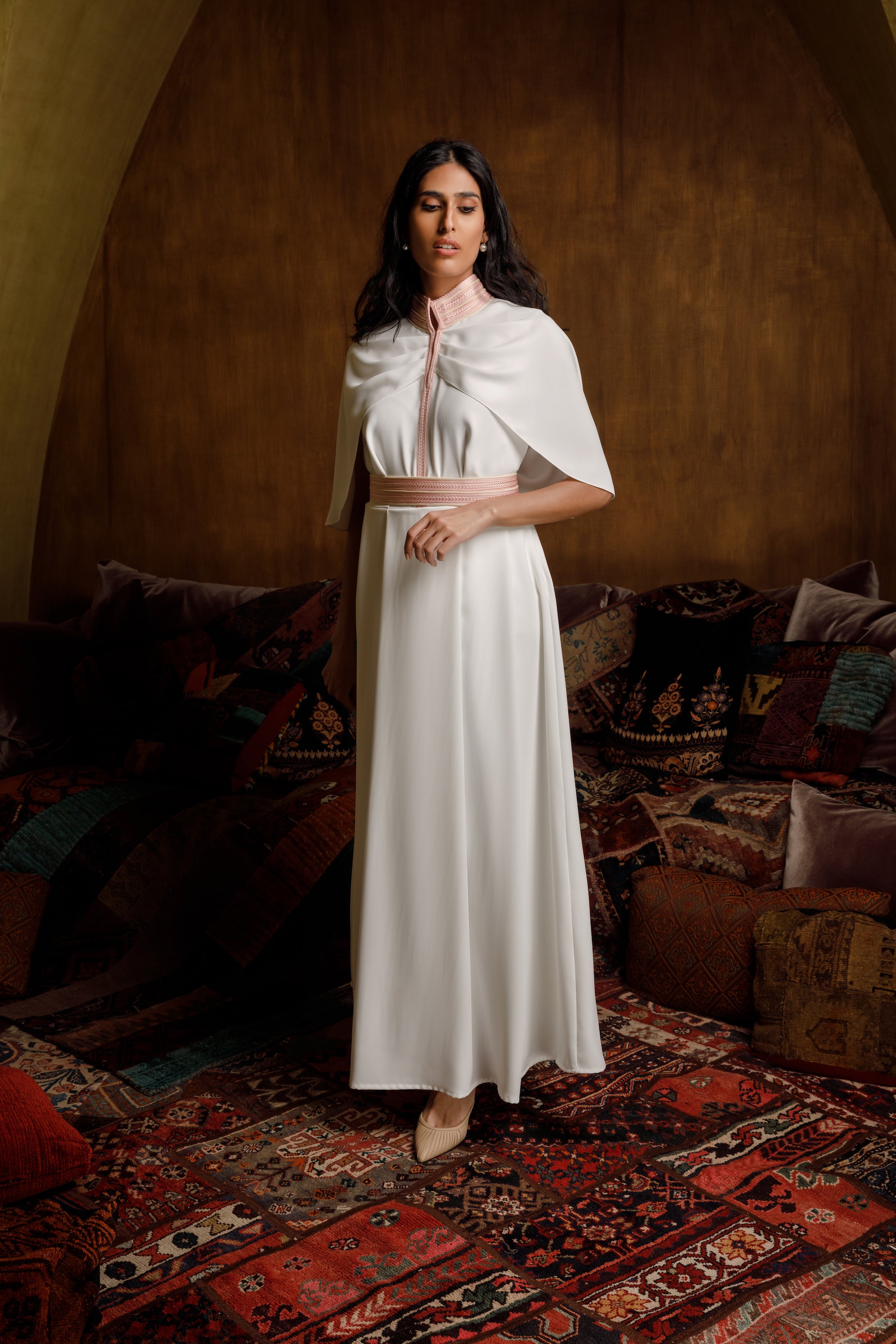 High Neck Cape Dress Anmar Gallery