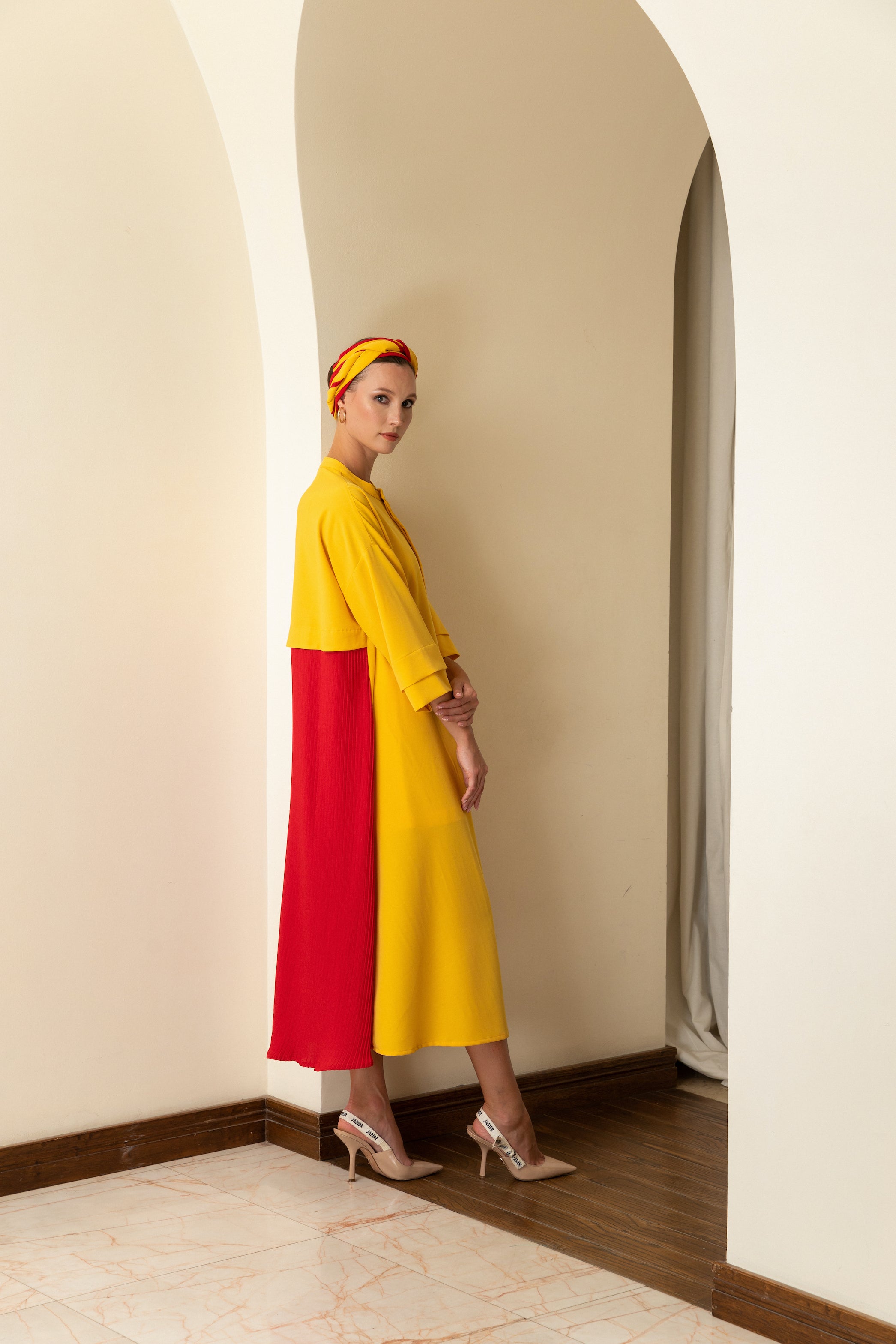 Color block sales midi dress