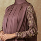 Embroidered Sleeve Dress - Anmar Couture