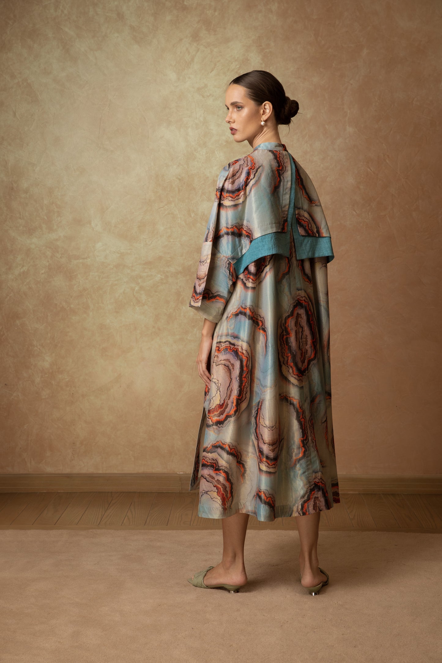 Midi Digital Print Shirt Dress - Anmar Couture