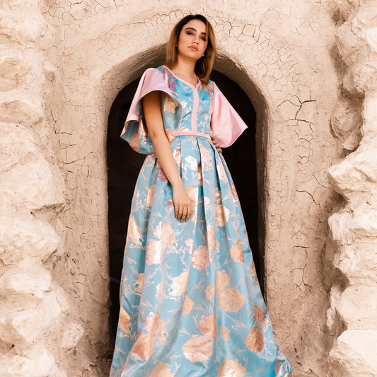 Floral pastel maxi dress - Anmar Couture