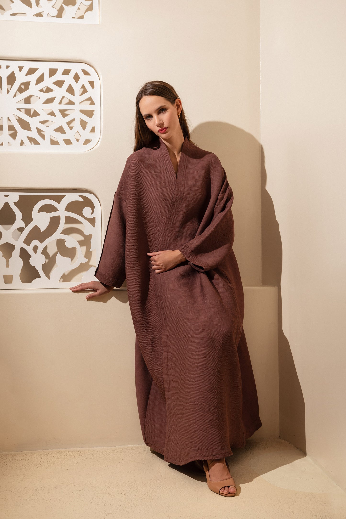 Pleated Viscose Abaya - Anmar Couture