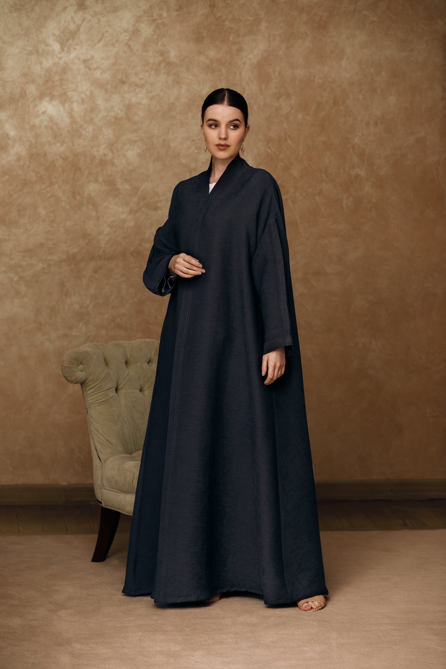 Pleated Viscose Abaya