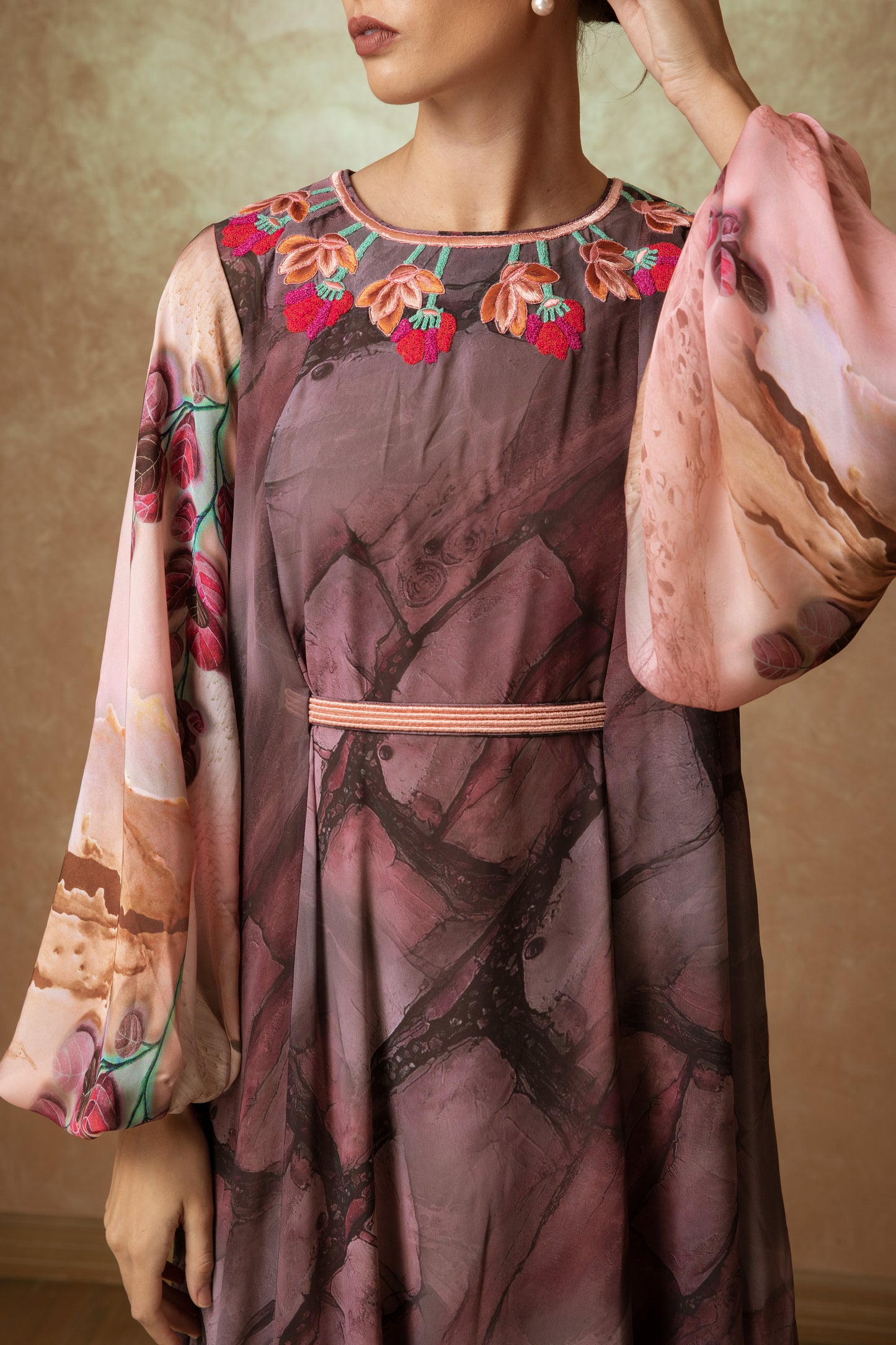 Floral Dye Kaftan - Anmar Couture